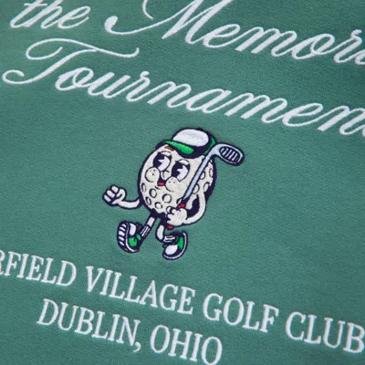Abercrombie & Fitch Memorial Tournament Graphic Crew Sweatshirt In Green