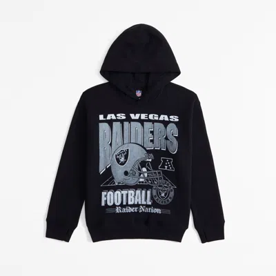 Abercrombie & Fitch Las Vegas Raiders Graphic Popover Hoodie In White