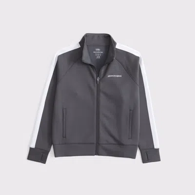 Abercrombie & Fitch Ypb Neoknit Logo Track Jacket In Black