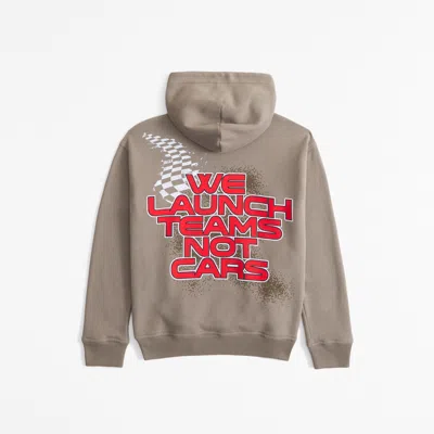 Abercrombie & Fitch Oracle Red Bull Racing Graphic Popover Hoodie In Brown