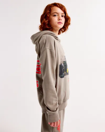 Abercrombie & Fitch Oracle Red Bull Racing Graphic Popover Hoodie In Brown