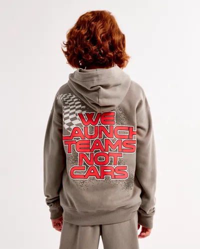 Abercrombie & Fitch Oracle Red Bull Racing Graphic Popover Hoodie In Brown