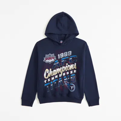 Abercrombie & Fitch Tennessee Titans Graphic Popover Hoodie In Blue