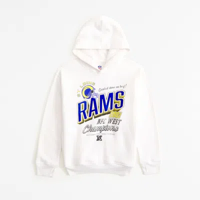 Abercrombie & Fitch Saint Louis Rams Graphic Popover Hoodie In White