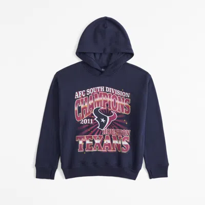 Abercrombie & Fitch Houston Texans Graphic Popover Hoodie In Blue
