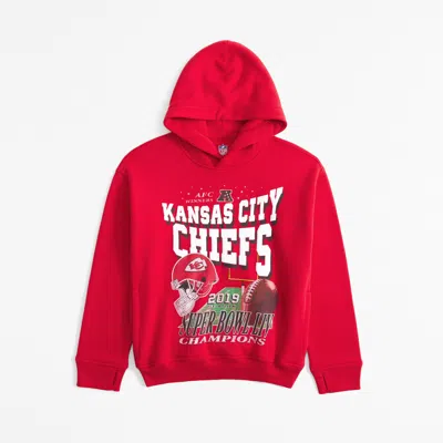 Abercrombie & Fitch Kansas City Chiefs Graphic Popover Hoodie In Red