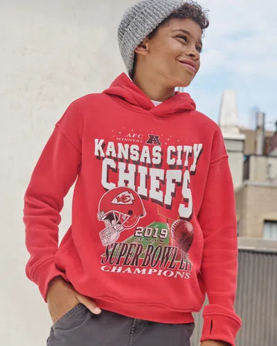Abercrombie & Fitch Kansas City Chiefs Graphic Popover Hoodie In Red