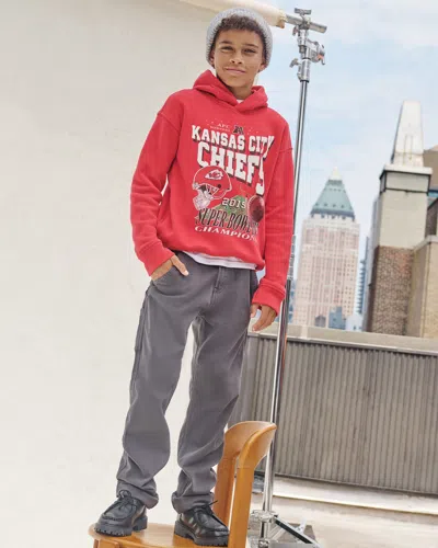 Abercrombie & Fitch Kansas City Chiefs Graphic Popover Hoodie In Red