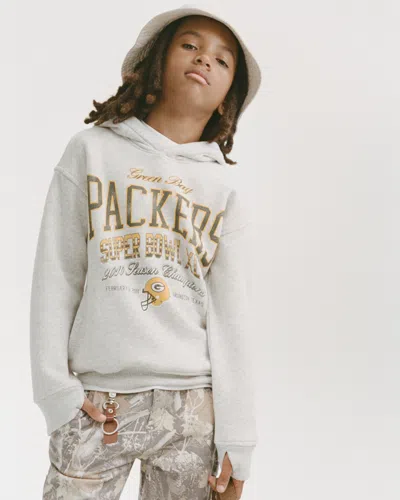 Abercrombie & Fitch Green Bay Packers Graphic Popover Hoodie In Red