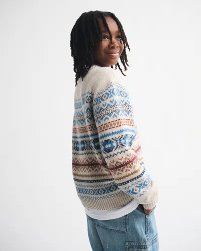 Abercrombie & Fitch Logo Crew Sweater In Multi