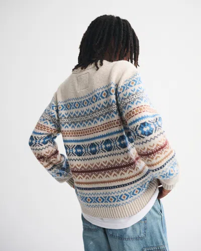 Abercrombie & Fitch Logo Crew Sweater In Multi