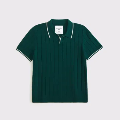 Abercrombie & Fitch Johnny Collar Sweater Polo In Green