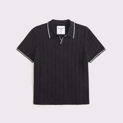 Abercrombie & Fitch Johnny Collar Sweater Polo In Gray