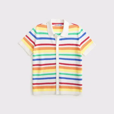 Abercrombie & Fitch Kids Pride Button-through Sweater Polo In Multi