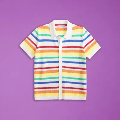 Abercrombie & Fitch Kids Pride Button-through Sweater Polo In Multi