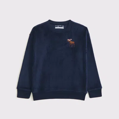 Abercrombie & Fitch Long-sleeve Sherpa Pajama Tee In Blue