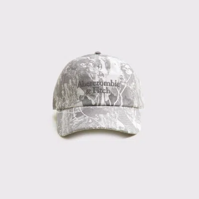 Abercrombie & Fitch Logo Baseball Hat In White