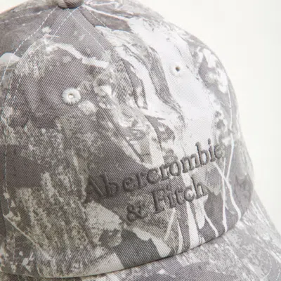 Abercrombie & Fitch Logo Baseball Hat In White