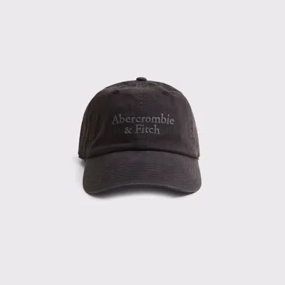Abercrombie & Fitch Logo Baseball Hat In Brown