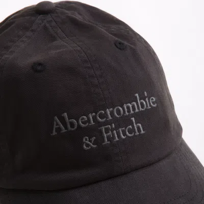 Abercrombie & Fitch Logo Baseball Hat In Brown