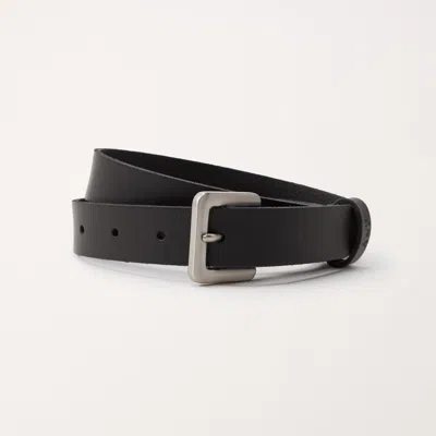 Abercrombie & Fitch Leather Belt In Black