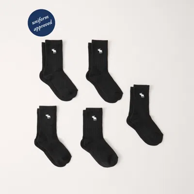 Abercrombie & Fitch 5-pack Calf Socks In Black