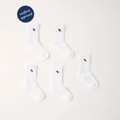 Abercrombie & Fitch 5-pack Calf Socks In White