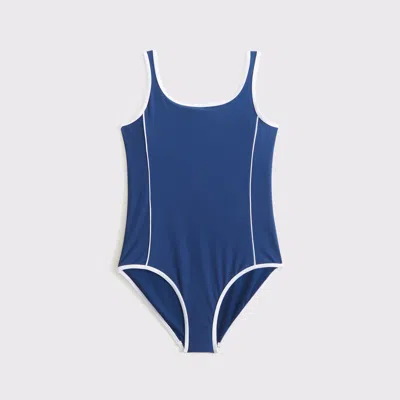 Abercrombie & Fitch Ypb One-piece Swimsuit In Blue