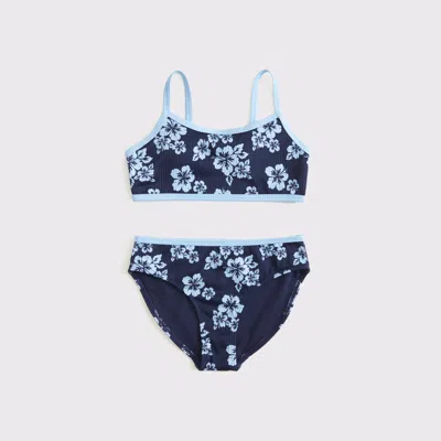 Abercrombie & Fitch Two-piece Contrast Swimsuit In Blue