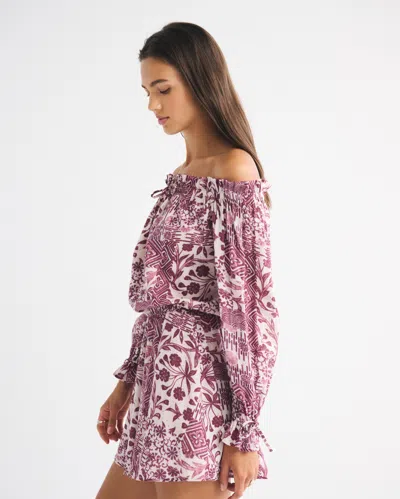 Abercrombie & Fitch Long-sleeve Off-the-shoulder Mini Dress