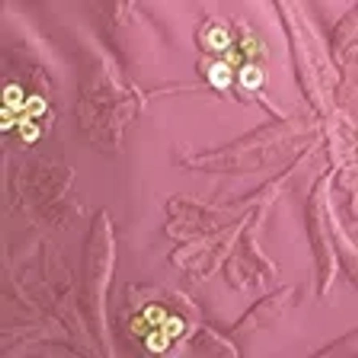 Abercrombie & Fitch Beaded Cutout Slip Midi Dress In Pink