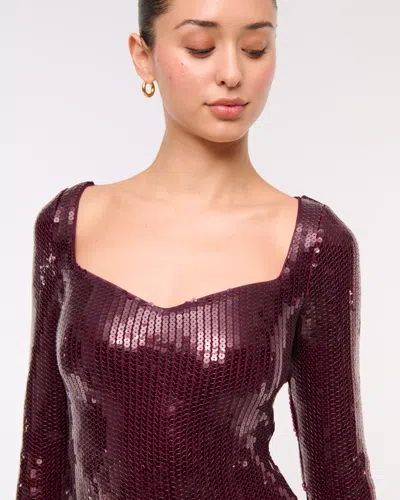 Abercrombie & Fitch Bra-free Sweetheart Sequin Mini Dress