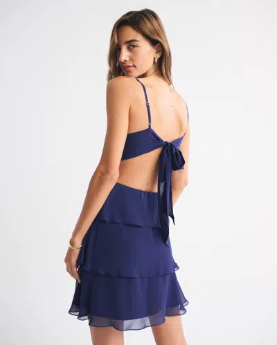 Abercrombie & Fitch 3-in-1 Convertible Tiered Maxi Dress In Blue