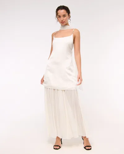 Abercrombie & Fitch 2-in-1 Convertible Hardware Maxi Dress In White