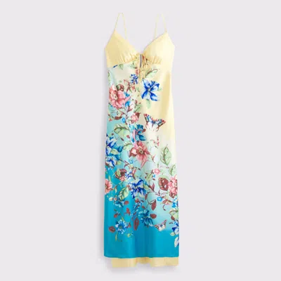 Abercrombie & Fitch The A&f Julia Tie-front Slip Dress In Multi
