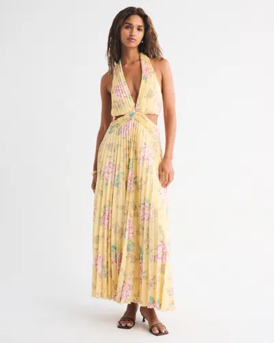 Abercrombie & Fitch The A&f Giselle Plunge Halter Maxi Dress