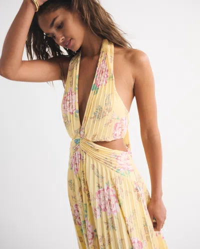 Abercrombie & Fitch The A&f Giselle Plunge Halter Maxi Dress