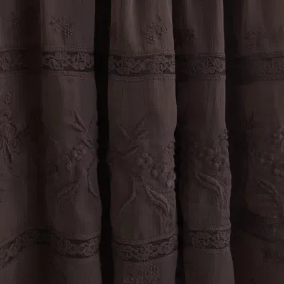 Abercrombie & Fitch V-neck Embroidered Tiered Maxi Dress In Brown