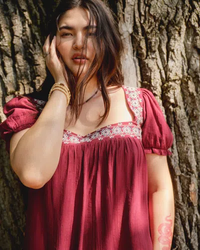 Abercrombie & Fitch Puff Sleeve Babydoll Mini Dress In Black