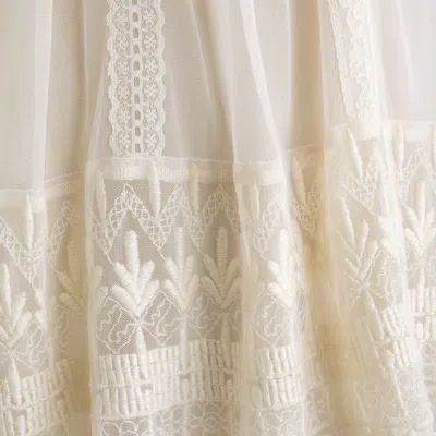 Abercrombie & Fitch Embroidered Babydoll Mini Dress In White