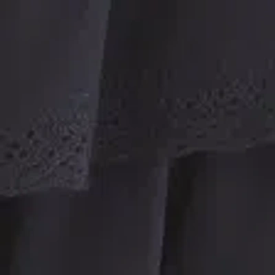 Abercrombie & Fitch V-neck Ruffle Tiered Mini Dress In Black