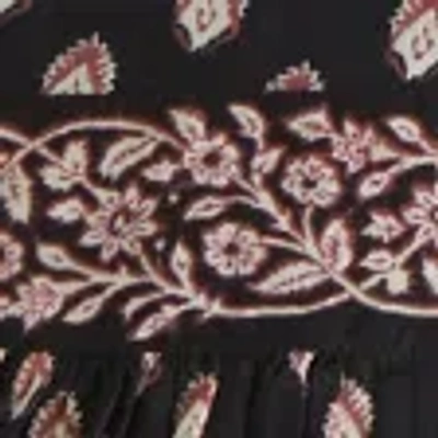 Abercrombie & Fitch V-neck Flowy Mini Skort In Black