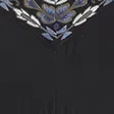 Abercrombie & Fitch V-neck Flowy Maxi Dress In Black