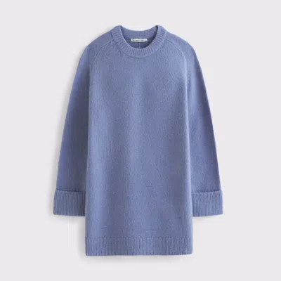 Abercrombie & Fitch The A&f Madeline Long-sleeve Mini Sweater Dress In Blue