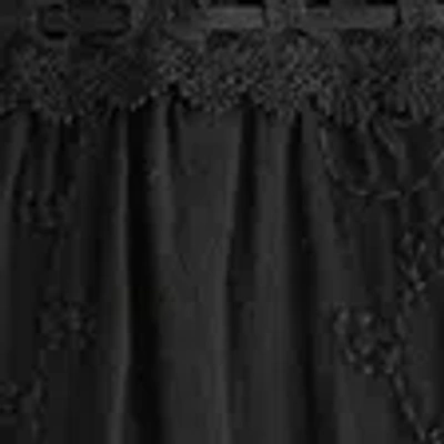Abercrombie & Fitch Lace Tie-front Mini Dress In Black