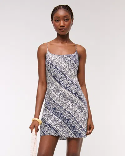 Abercrombie & Fitch The A&f Julia Slip Mini Dress In Blue