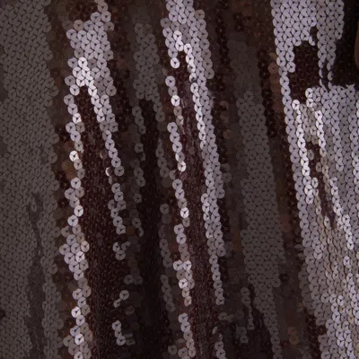 Abercrombie & Fitch Sequin Wrap Mini Dress In Brown