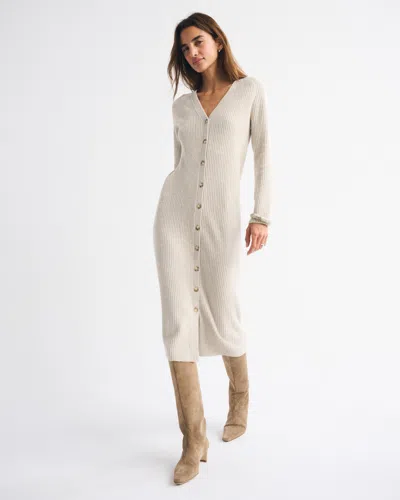 Abercrombie & Fitch Duster Maxi Sweater Dress In Blue