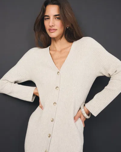 Abercrombie & Fitch Duster Maxi Sweater Dress In Blue