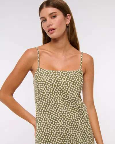 Abercrombie & Fitch Linen-blend Button Skort In Multi